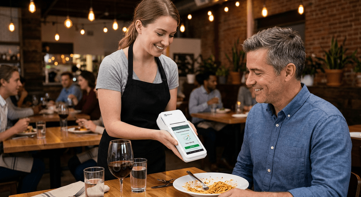 Clover terminal tableside payment